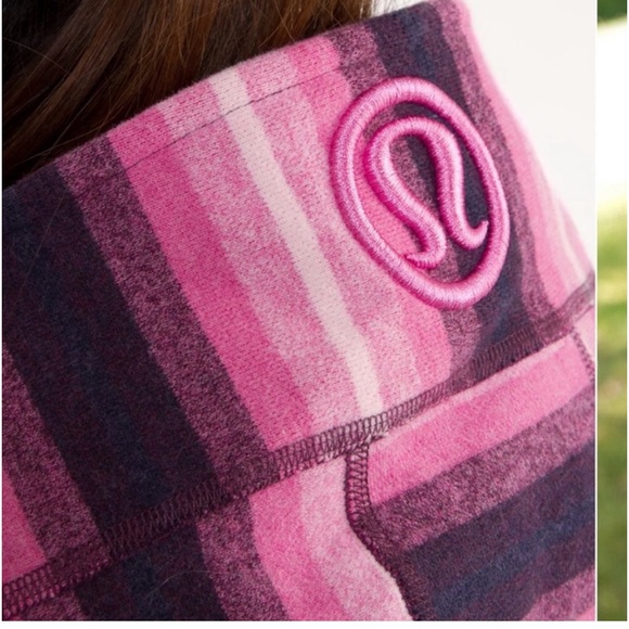 Lululemon Scuba Hoodie Stripes Pink Ombré Smoky Rose Vintage Rare Size 10 - Picture 5 of 12